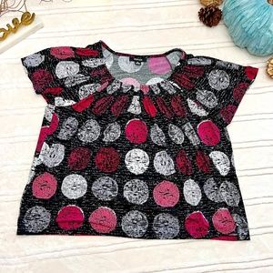 STYLE & CO. Woman's Printed Pleated Top Size 2X